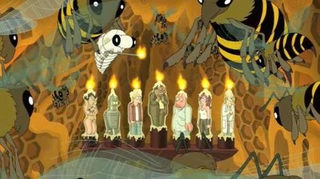 Illustration for article titled Futurama celebrates the holidays with Al Gore, global Armageddon and oil-wrestling robots